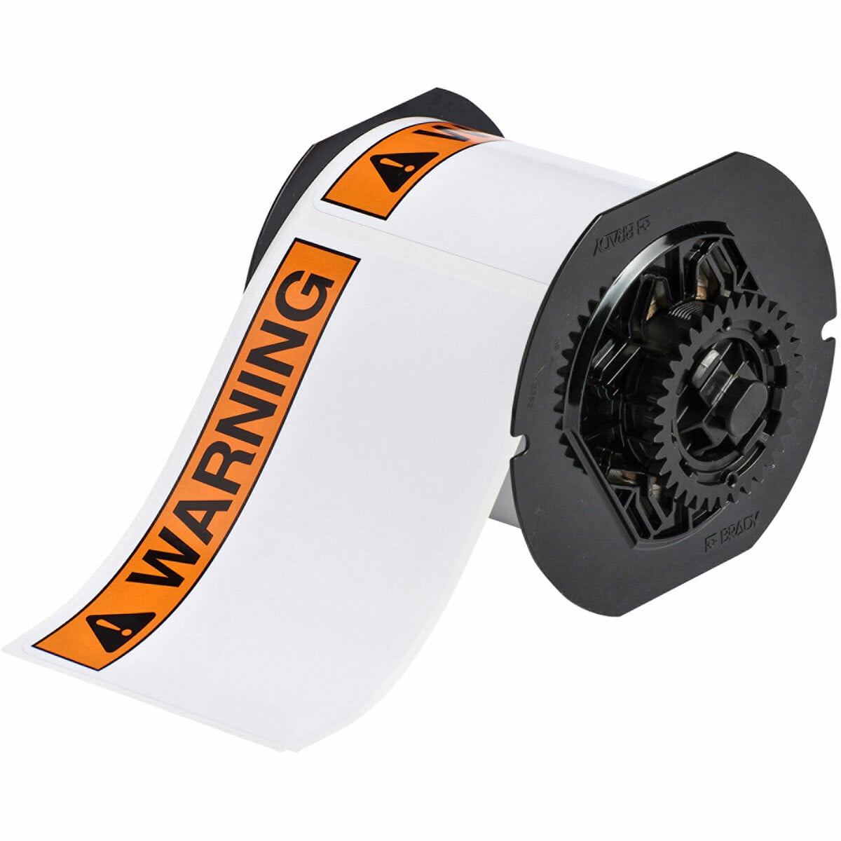 B30-241-595-ANSIWA ToughWash Pre-Printed Pre-Cut Rectangular Label, 2-1/4 in H x 3 in W, ANSI WARNING Legend, Black/Orange on White, B-595 Vinyl