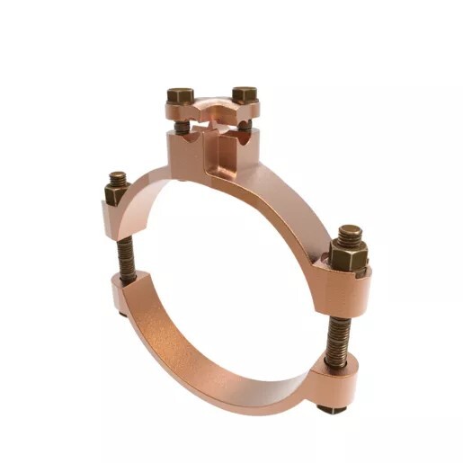 GAR8629 Mechanical Clamp, 6 in Rod, 1/0 AWG, 250 kcmil Conductor, Cast Copper Alloy
