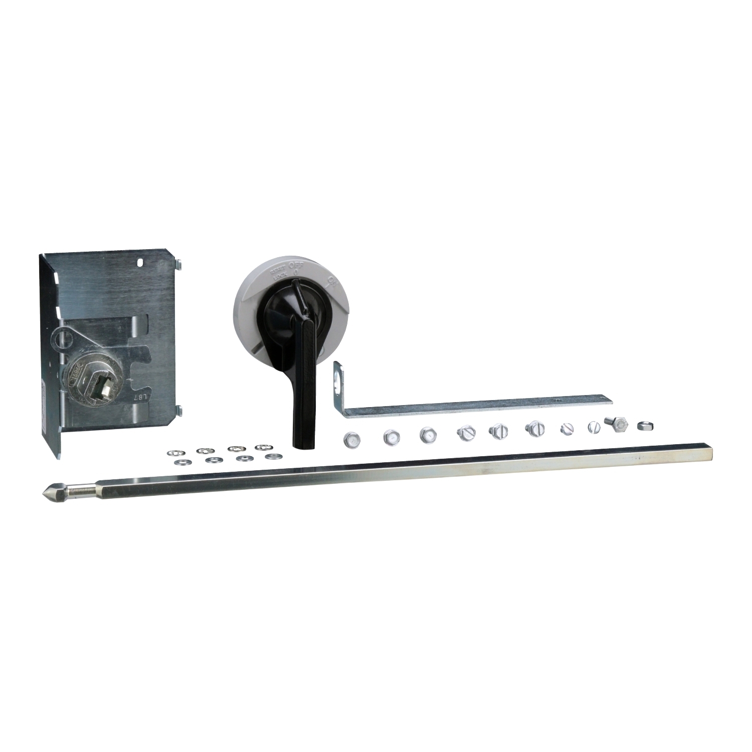 9421LB3 Type L Heavy Duty Operating Mechanism Kit, NEMA 1/3R/12 NEMA Rating, Variable Depth Handle Handle/Operation, Door Handle Mounting, For Use With PowerPact 3-Pole 125 A B-Frame Molded Case Circuit Breaker