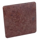 Square Flat Blank Cover, Length 4-1/4 Inches, Width 4-1/4 Inches, Color Brown, Material Phenolic