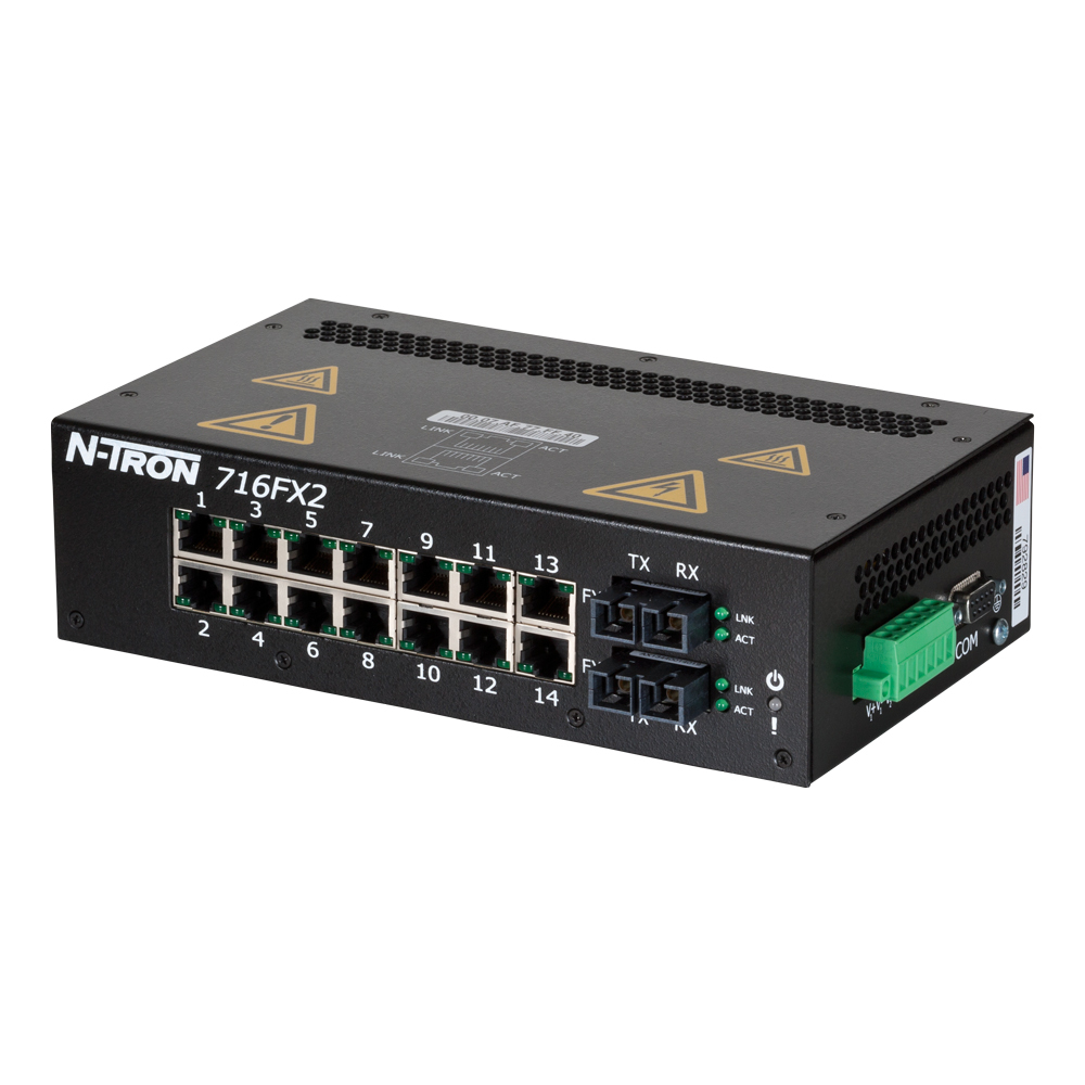 716FX2 Managed Industrial Ethernet Switch, SC 2km