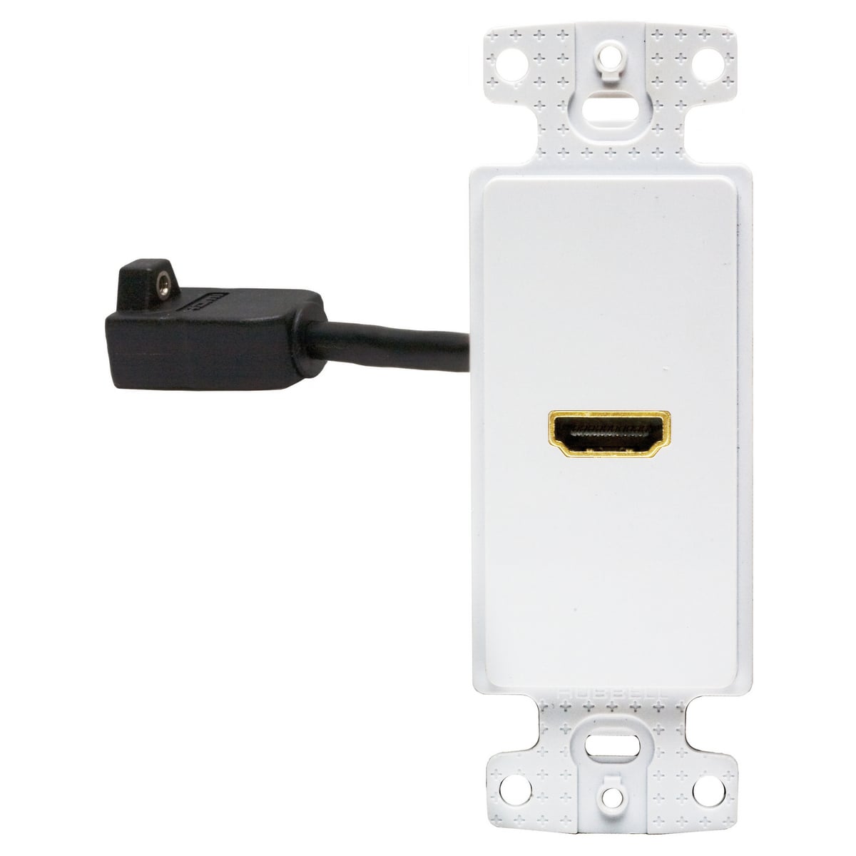 NS801W FPTV Standard 2/4 Gang Plug-N-Play Decorator Frame, Female Connector, 1 Ports, Snap-Fit Mount, White