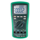 ESM Series Digital Multimeters.  True RMS for no-compromise accuracy.  Measures voltage, current,resistance, capacitance and frequency.  Tests continuity and diodes.  Backlit LCD with dual 10,000 count displays.  BeepJack warns when test leads are incorrectly inserted in current measurement terminals.  Automatic and manual range selection.  Relative offset mode to see changes in measurements.  Data hold.  Crest capture (peak hold) plus recording of max, min, max-min and average.  Two voltage detection modes, non-contact or using a single test lead.  One temperature measurement using a type K thermocouple.  Conductance measurement.  Use optional USB interface DMSC-9U for direct-To-PC logging.  Lifetime limited warranty.     Accessories included: (1)9V battery, test leads, protective boot, carrying case.