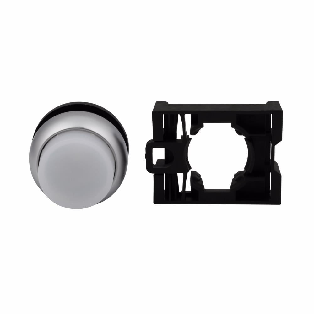 M22-DLH-W Modular Illuminated Pushbutton Operator, 22.5 mm, Extended Operator, Momentary Contact, White