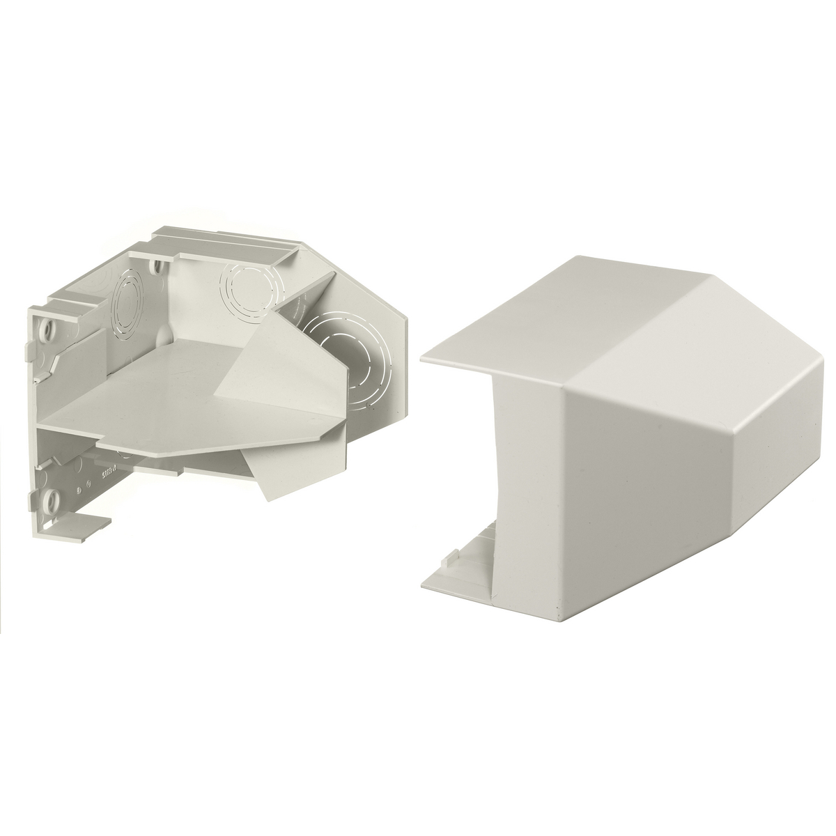 PB2CACF Extruded Non-Metallic Standard Ceiling/Conduit Adapter, 5.57 sq-in, For Use With BaseTrak 2-Channel Non-Metallic Raceway