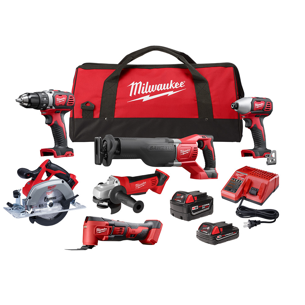 2697-26 Cordless Brushed Drill Driver Tool, Tools: Drill Driver/Hex Impact Driver/Circular Saw/Reciprocating Saw/Cut-Off Grinder/Cordless Multi-Tool, 18 V, 12 Ah Battery Lithium-ion Li-Ion Battery