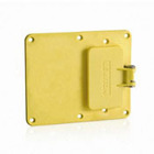 2-Gang 1-GFCI, Weather-Resistant Flip-Lid, 1-Blank Coverplate, Yellow
