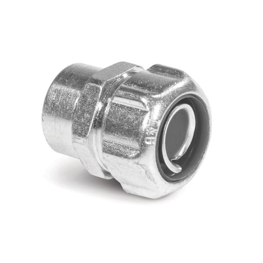 5274 T&B Straight Female Hub Adapter, 1 in Trade, Steel, Chromate Coated/Electro-Zinc Plated