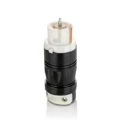 CS8364C 3-Phase Grounding Locking Connector, 250 V AC, 50 A, 3 Poles, 4 Wires, Black/White