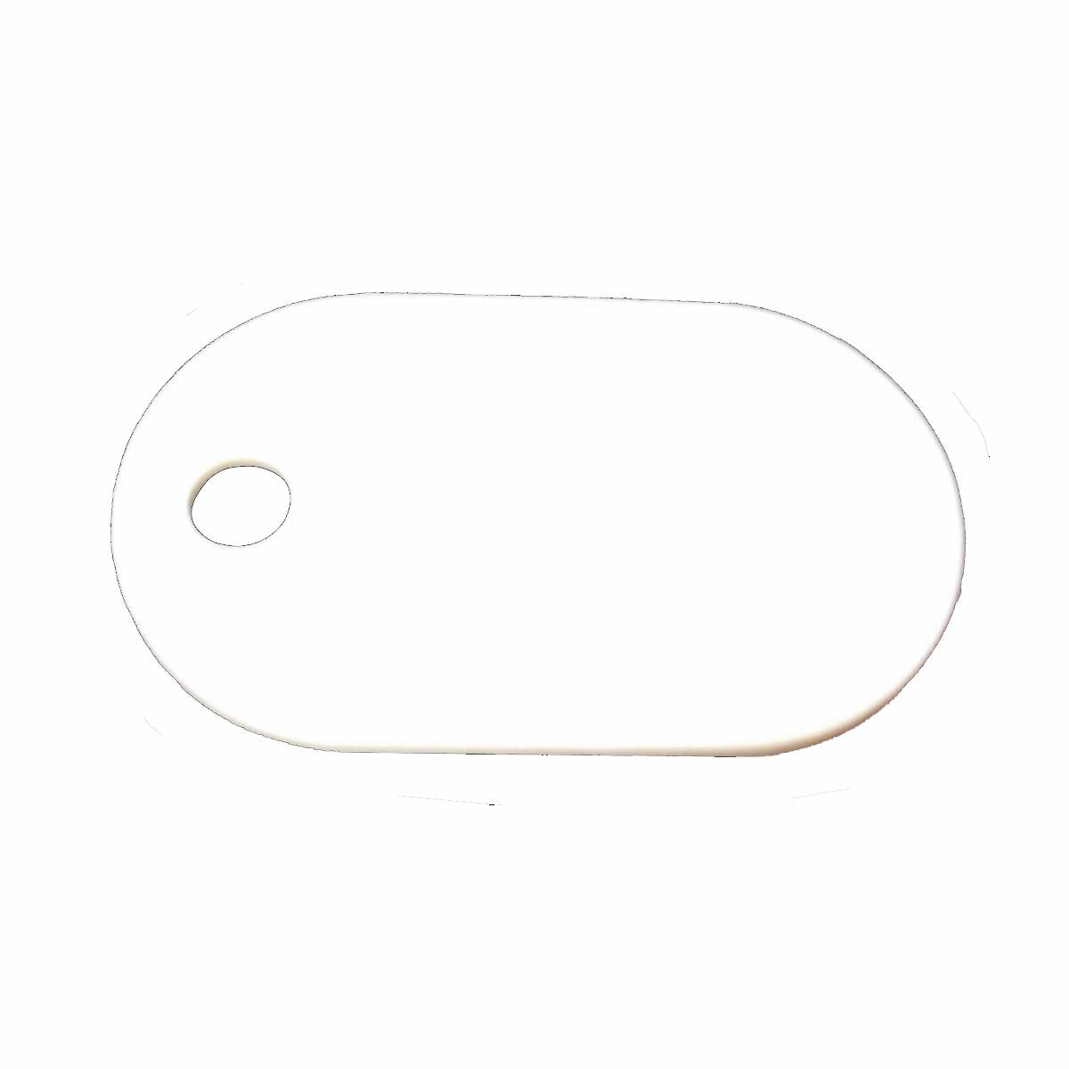 145PTAG Cable Tie Tag Plate, 1-3/4 in OAL, Nylon, White