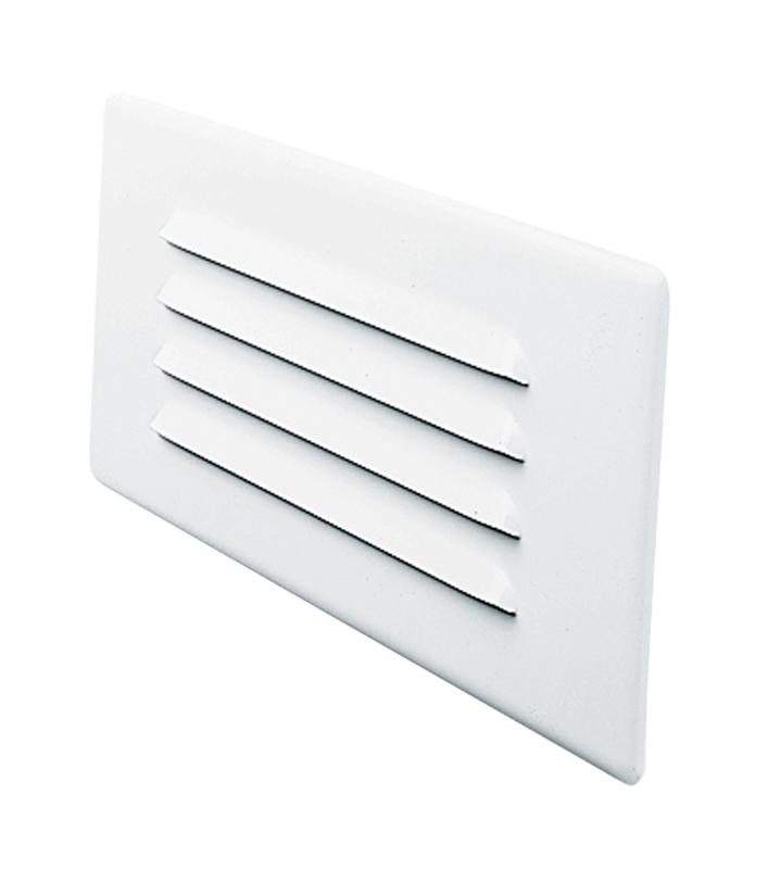840 WH Rectangular Step Light Trim With Angled Louver and Trim Ring, CFL Lamp, For Use With ICPL813 Housing Compact Fluorescent Step/Night Light