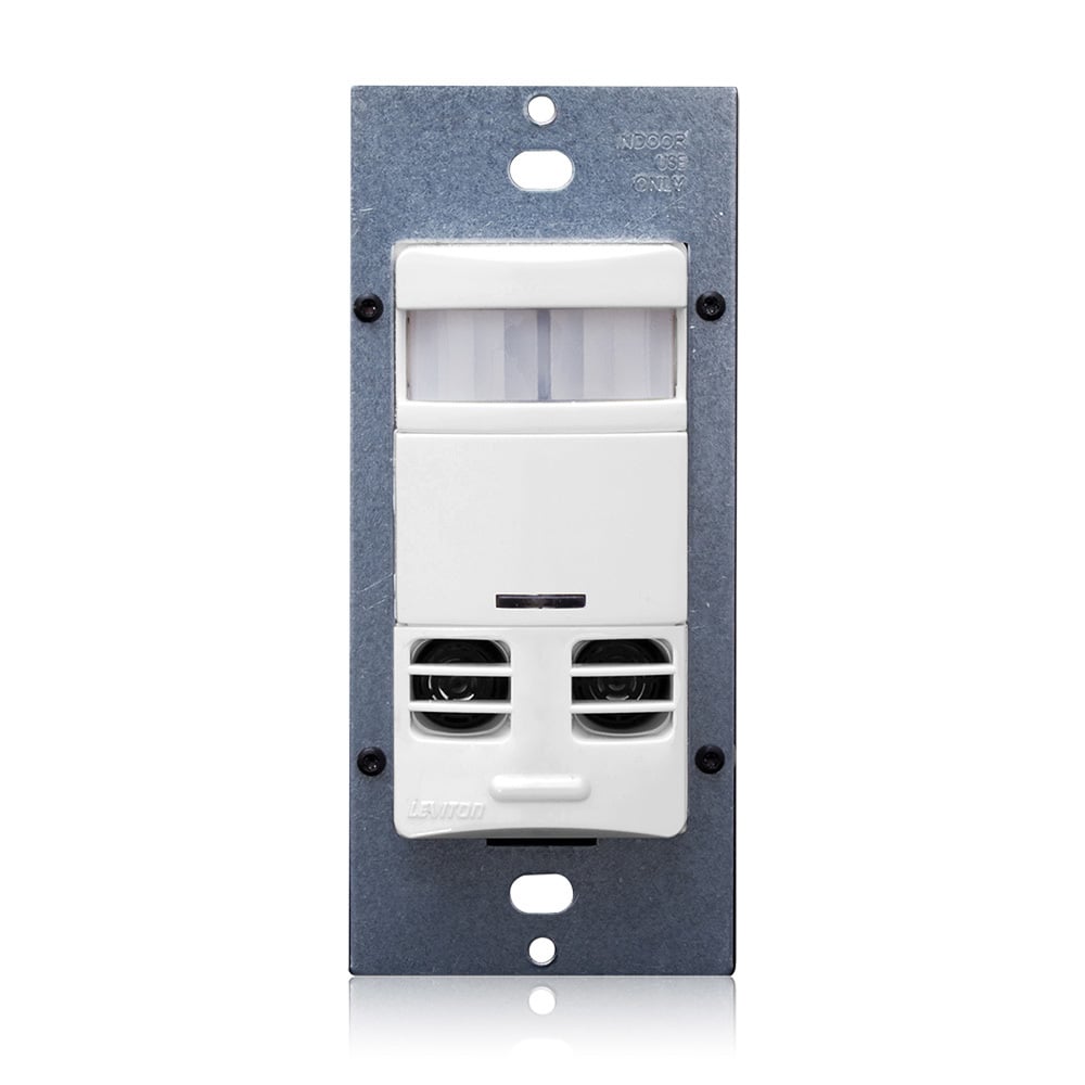 OSSMT-MAW 1-Pole Single Relay Occupancy Sensor With Neutral Wire, 120/230/277/347 V AC, Multi-Technology/PIR/Ultrasonic Sensor, 2400 sq-ft Coverage, 180 deg Viewing