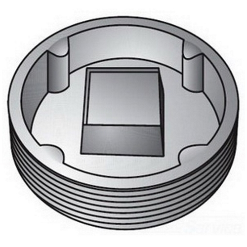 PLG500C Dust-Ignitionproof Patented Threaded Explosionproof Insert Plug, 5 in, For Use With IMC/Threaded Rigid Metallic Conduit, Outlet Boxes and Hubs, Malleable Iron, Zinc Electroplated
