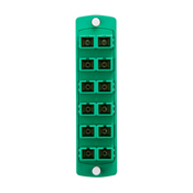 5F100-2VC OPT-X SDX Precision Molded Fiber Optic Adapter Plate, SC Duplex End A, SC Duplex End B, (12) OS1/2 Multi-Mode/APC Fiber, Zirconia Ceramic Connector