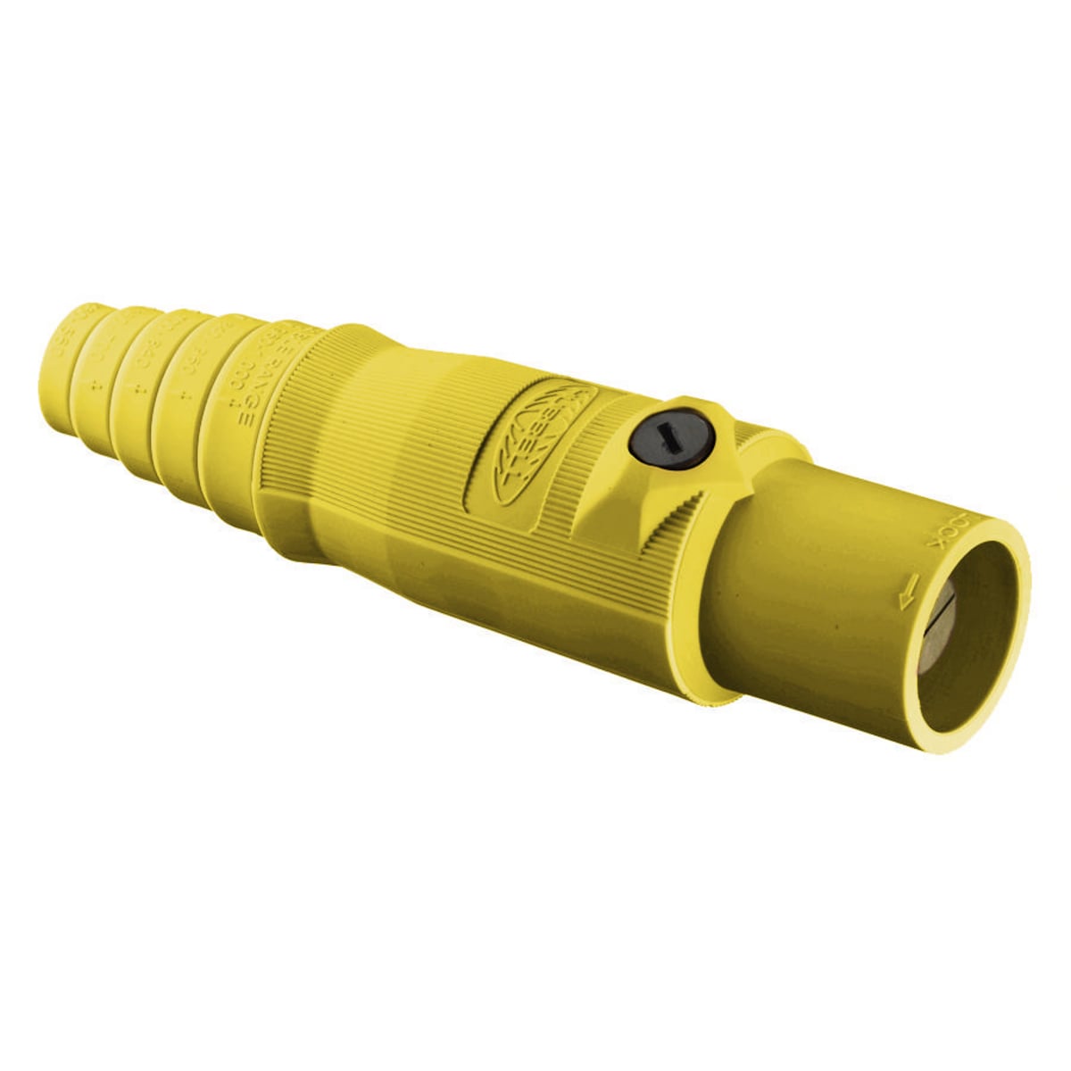 HBL300MY 16 Series 1-Pole Heavy Duty Male Standard In-Line Plug With SC/PPC Cord, 300 A, 4 to 2/0 AWG Wire, Pressure Screw Terminal Connection