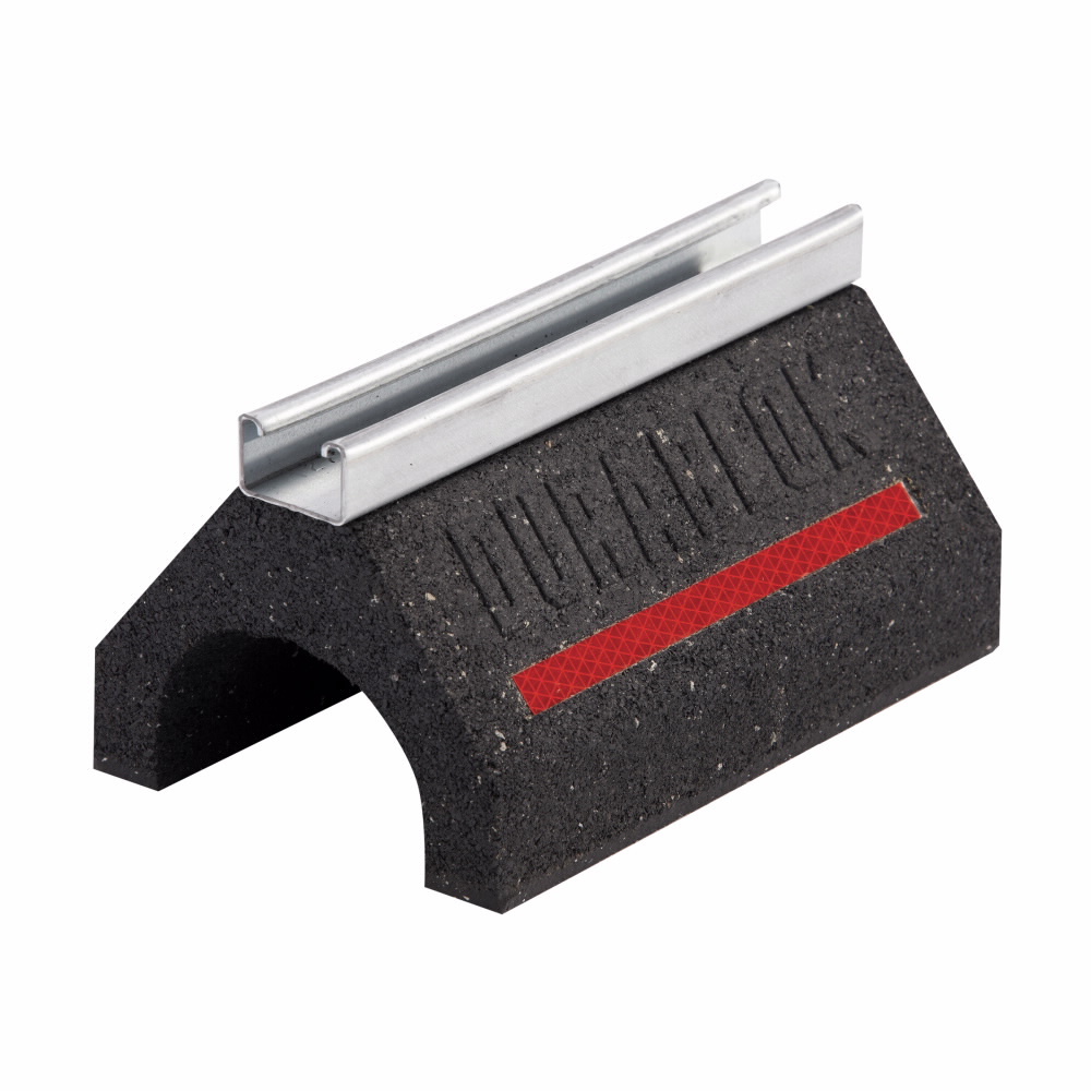 DB10 Dura-Blok Rooftop Support Base with Channel, 6 inch x 5 inch x 9.6 inch, Cast Iron, Electro-plated, 500 lbs Load Capacity