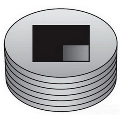 PLG50R Dust-Ignitionproof Recessed Head Close-Up Explosionproof Plug, 1/2 in, For Use With IMC/Threaded Rigid Metallic Conduit, Outlet Boxes and Hubs, Steel, Zinc Electroplated