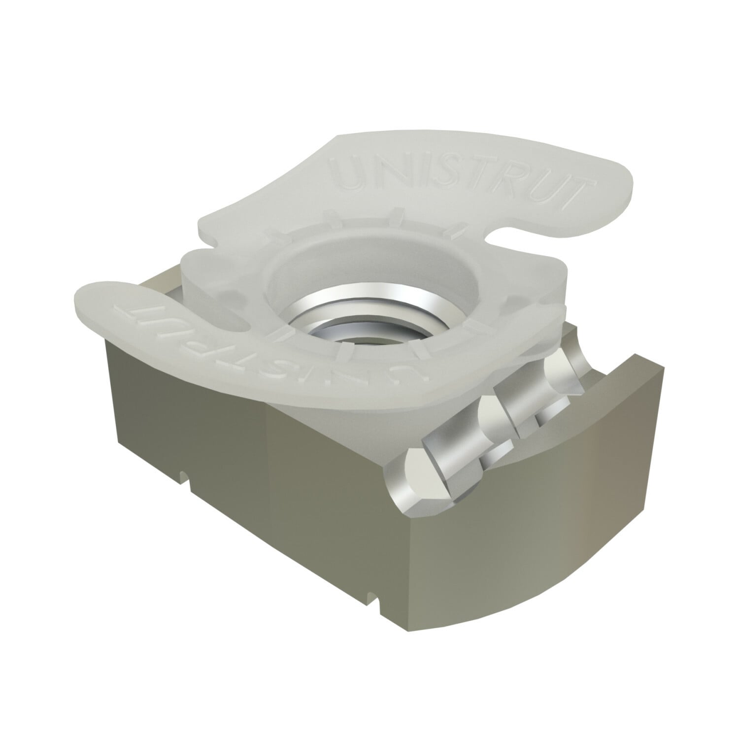UNISTRUT CHANNEL NUT, 3/8"-16, 1-1/2"x 3/4"x 1-23/64", TOP GRIP, SS