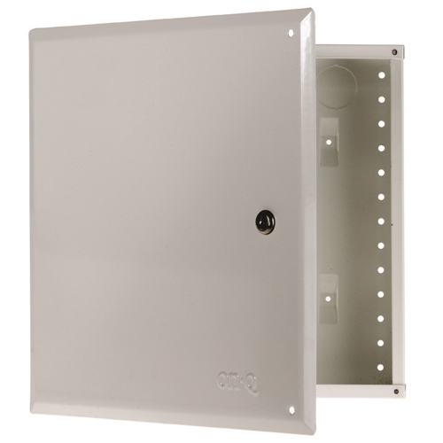 EN1450 Rear/Top Structured Wiring Enclosure, 14.3 in W x 3.7 in D x 14.1 in H, Cold Rolled Steel