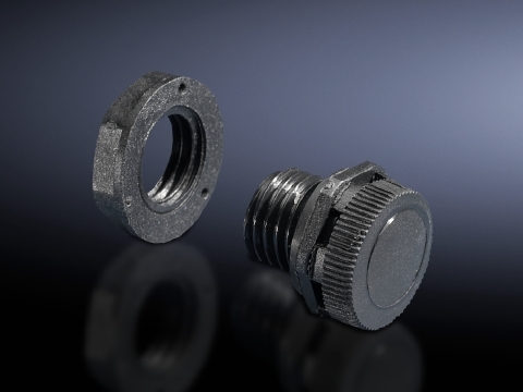 2459500 Pressure Relief Stopper, IP66/IP68/IP69K, 70 mbar Pressure, 120 L/hr Air Permeability, -40 to 120 deg C, Polyamide, Jet Black