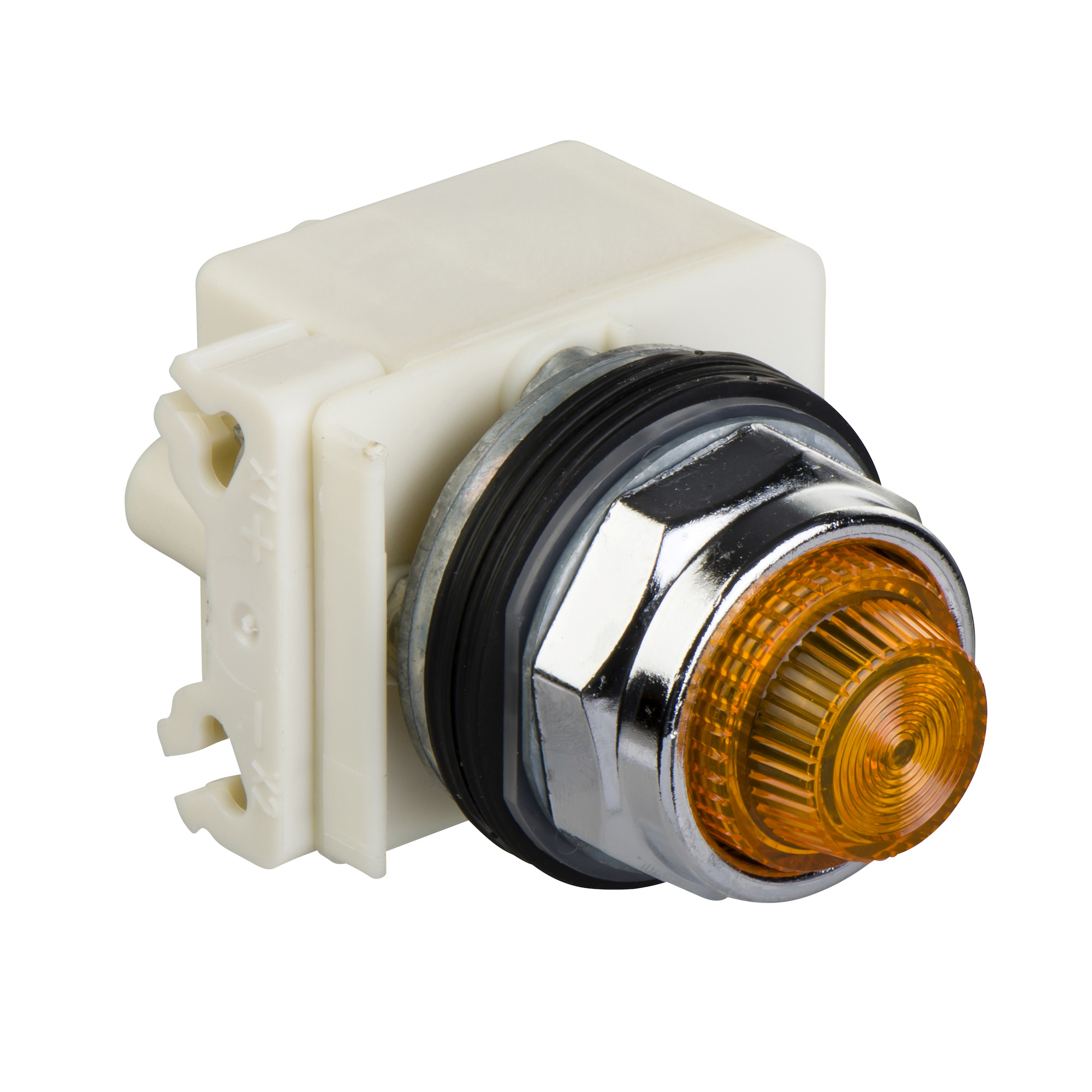 9001KT1LYA31 Harmony Type K Push-To-Test Heavy Duty Pilot Light, 110/120 V AC, Fresnel Lens, Panel Mount