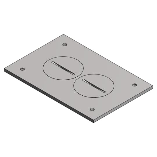 P-64-DU-AL Steel City MopTite Cover Plate, 4-1/2 in L x 3 in W, Aluminum