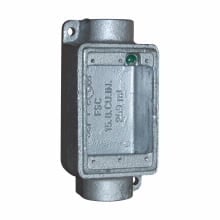 FSCM1 Condulet 2-Entry Shallow Device Box With Mounting Lug And Ground Screw, 1/2 in Trade, 1 Gang, Malleable Iron, Electro-Plated Zinc