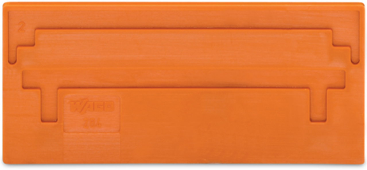 284-329 Separator Plate, For Use With Rail Mounted, Polyamide, Orange