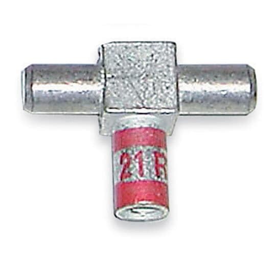 M2D8M-2 Color-Keyed 2-Load Male Motor Lead Pigtail Disconnect, 8 AWG Beryllium Copper Conductor, Die Code: 21, 0.37 in Stud, Copper