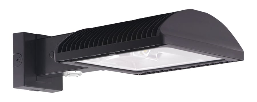 WPLED4T50N/D10/WS2 Type IV Wallpack With 20 ft H Multi-Level Motion Sensor, 0 to 10 VDC Dimming Driver, LED Lamp, 55 W Fixture, 120/208/240/277 V AC, Bronze Housing