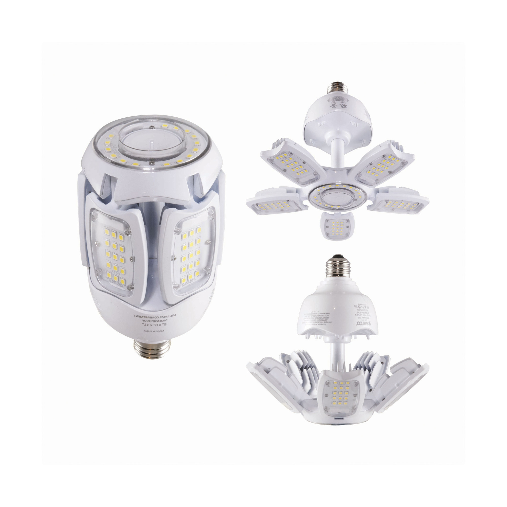 S39750 Type B Ballast Bypass Non-Dimmable LED HID Replacement Lamp, 30 W, 200 W Incandescent Equivalent, E26 Lamp, Corncob Shape, 4200 Lumens