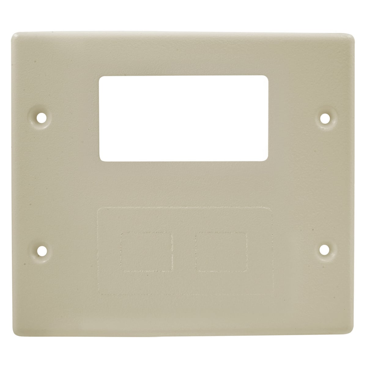 HBL4747RFIV HBL4750 Standard Device Cover Plate, For Use With HBL4750 Series Metal Raceway, Rolled Steel, Ivory