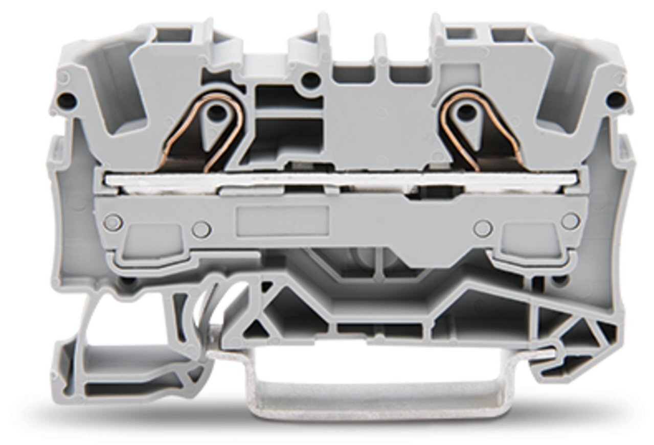 2006-1203 Push-In Conductor Terminal Block, 800 V, 20 to 8 AWG Wire, 1 Poles, DIN Rail Mount