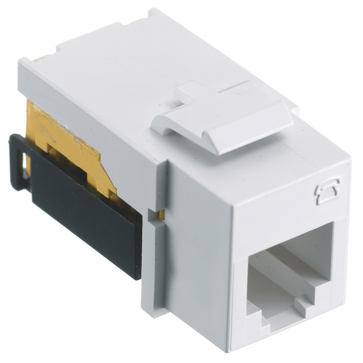 NSJUW 6-Position USOC Standard Modular Jack, USOC Module, Screw Mount, White