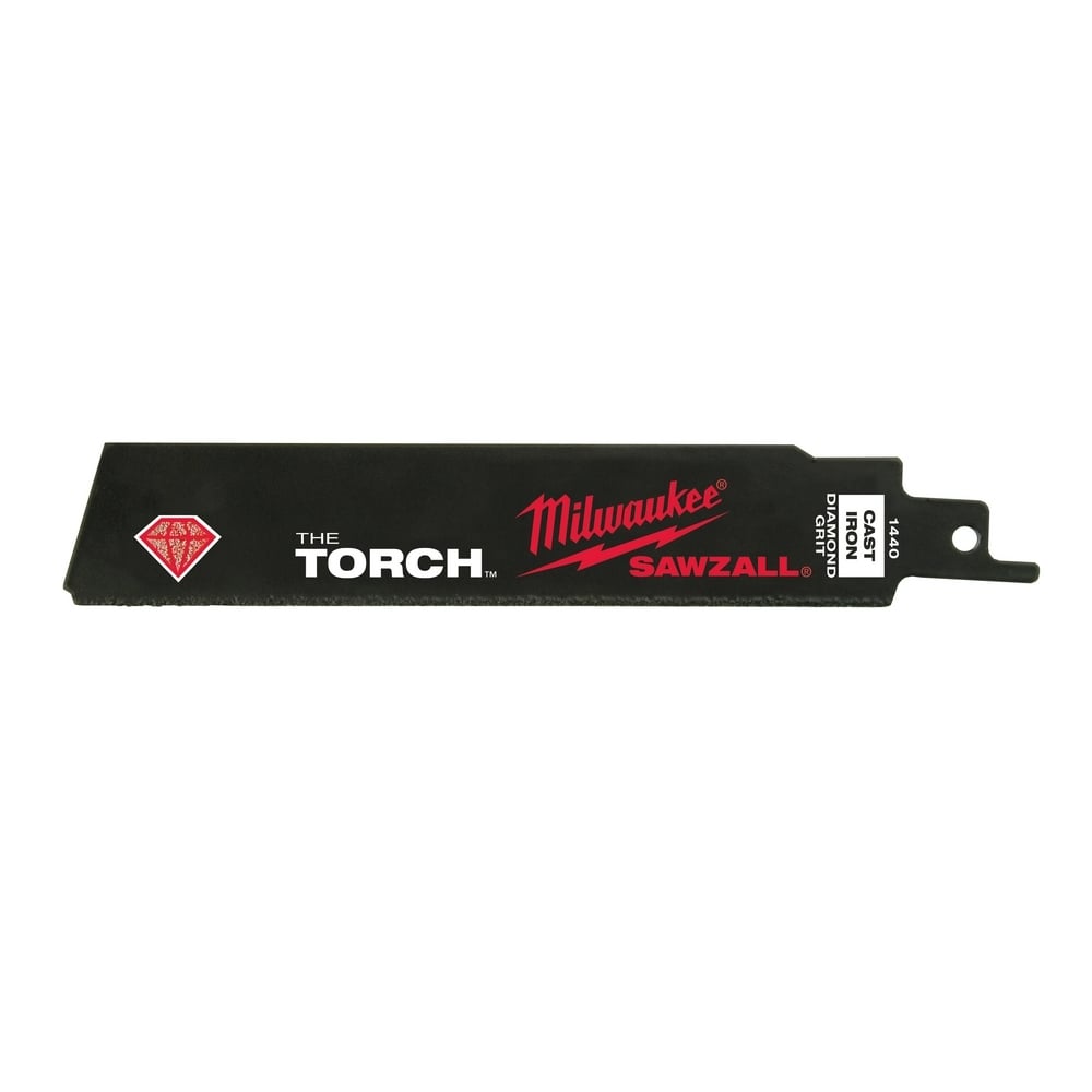 48-00-1440 Sawzall The Torch Straight Back Reciprocating Saw Blade, 6 in L x 1 in W, D6A Steel Body, Universal/Toothed Edge Tang