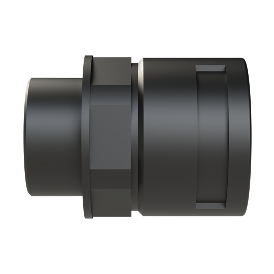 BVND-M406GT PMA Reinforced Straight Conduit Connector With Universal Safety Clip, NW36 Trade, M40x1.5 Cable Openings, For Use With PMAFLEX, Pro, Smart Line and Nylon Flexible Conduits, Polyamide 6