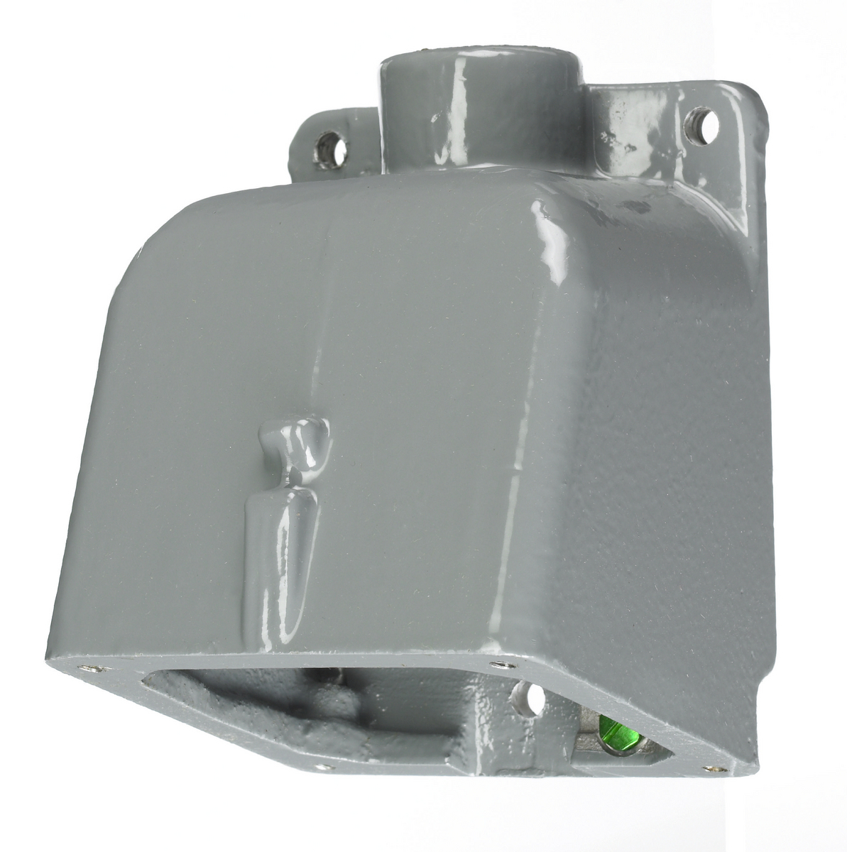 BB201W 1-Outlet, 15 deg Angled Pin and Sleeve Back Box With 3/4 in NPT Hub Knockout, 3 in H x 3-3/4 in W x 4 in D, For Use With Watertight Safety Shroud Receptacles and Inlets, IEC 309 Pin and Sleeve Devices, Cast Aluminum