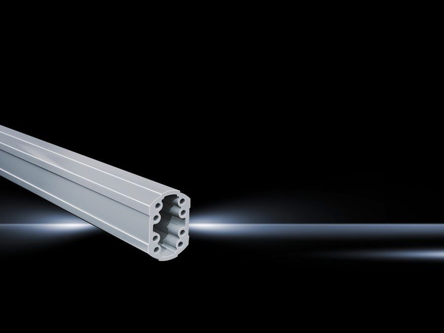 6206050 Solid Support Section, 500 mm L x 59 mm W x 85 mm H, For Use With Support Arm System, CP 60, Aluminum, Light Gray
