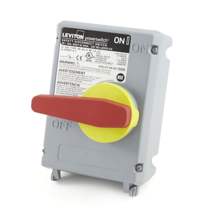 LDS30-AXS LDS30 Power Switch, Stainless Steel/Silicone Rubber/PBT/PC