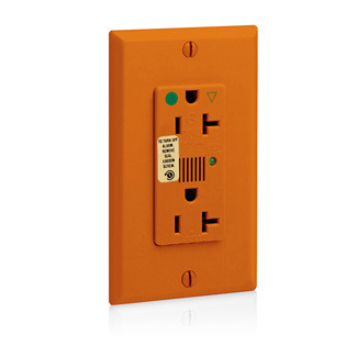 8380-IGO 2-Pole 3-Wire Type 3-Duplex Isolated Self-Grounding Surge Protective Receptacle, 125 V AC, 20 A, 5 kA Short Circuit