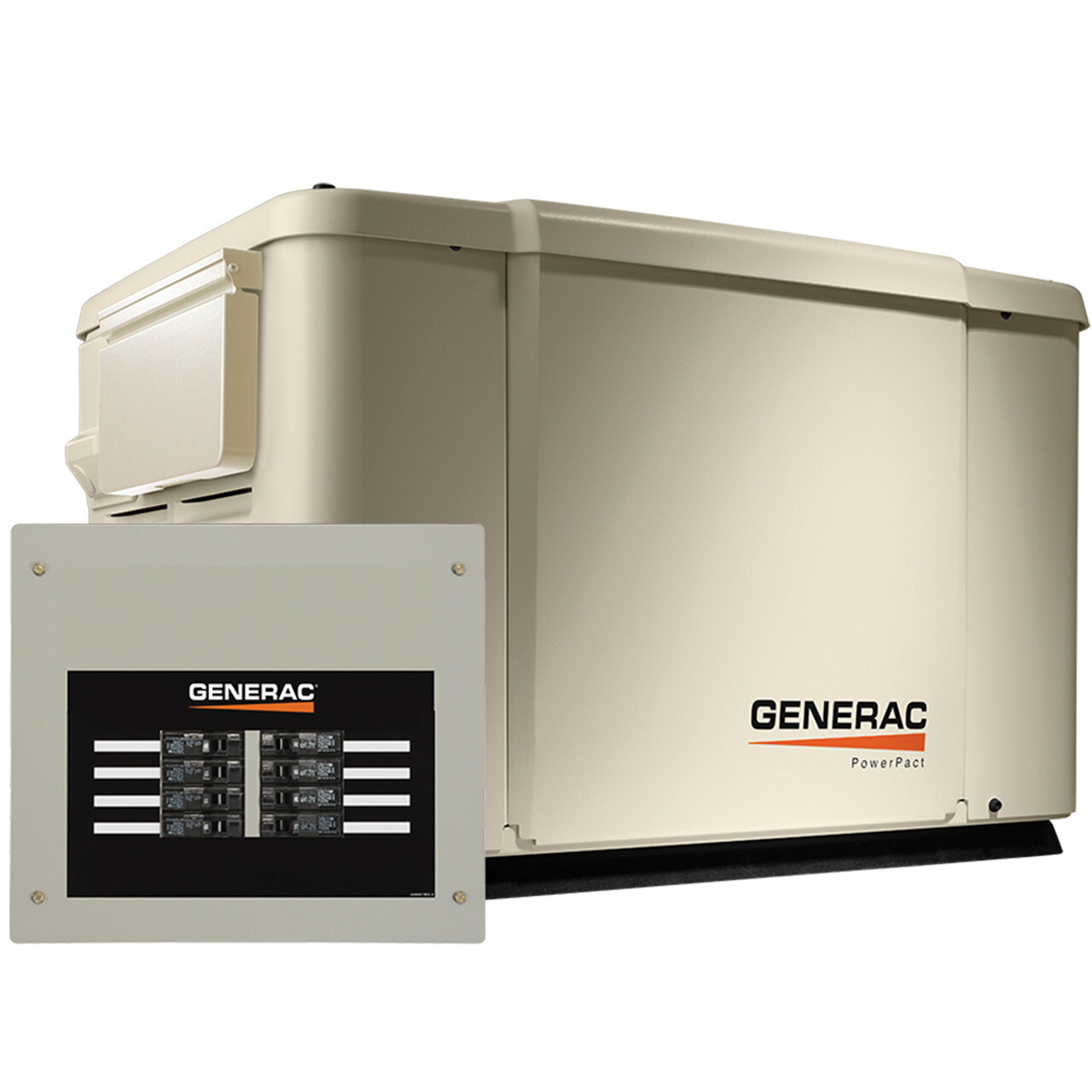 6998 7.5/6kW Air-Cooled Standby Generator, Steel Enclosure, 8 Circuit LC