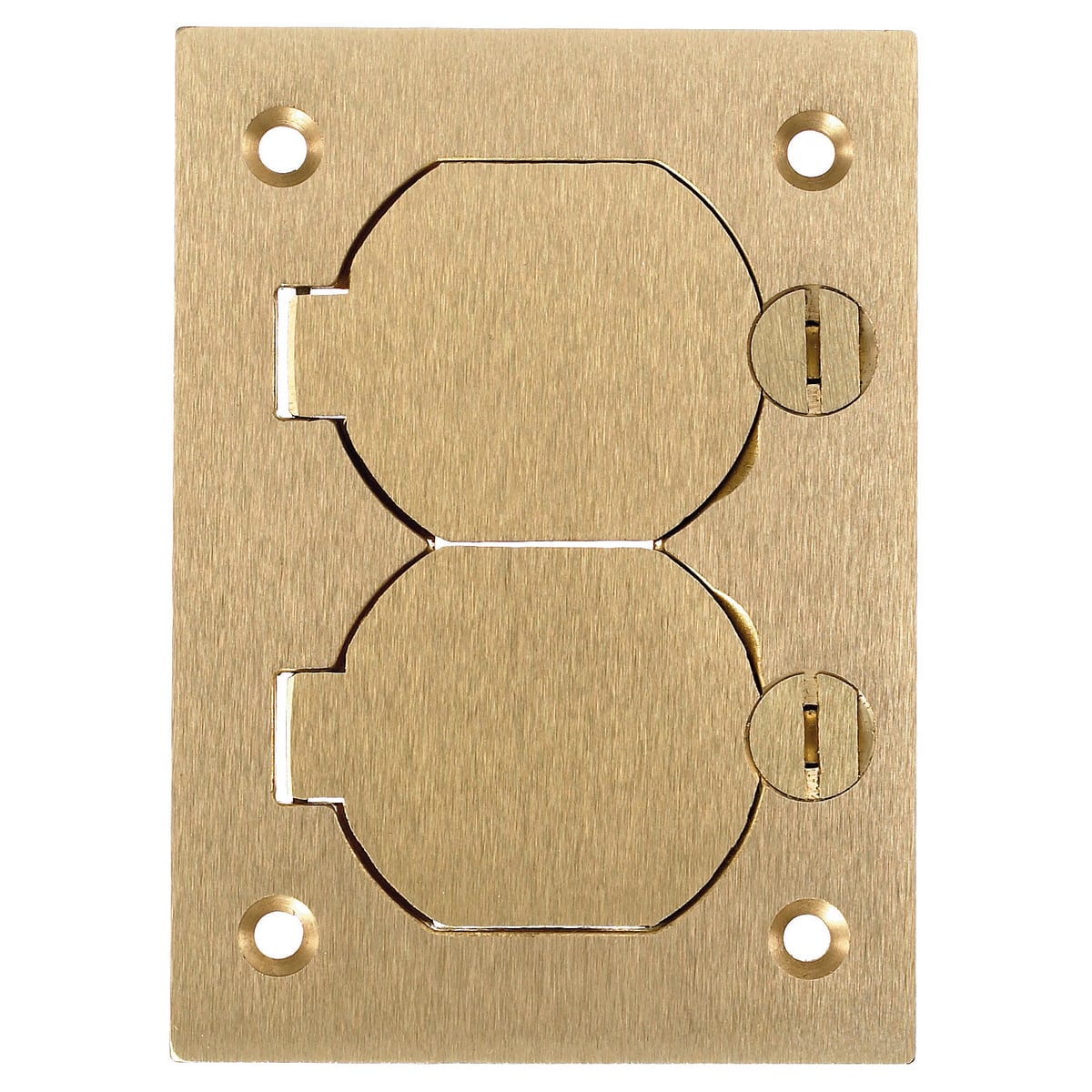 S3825 Flush Style Machined Standard Floor Box Cover, 2.993 in L x 4.15 in W, Metallic