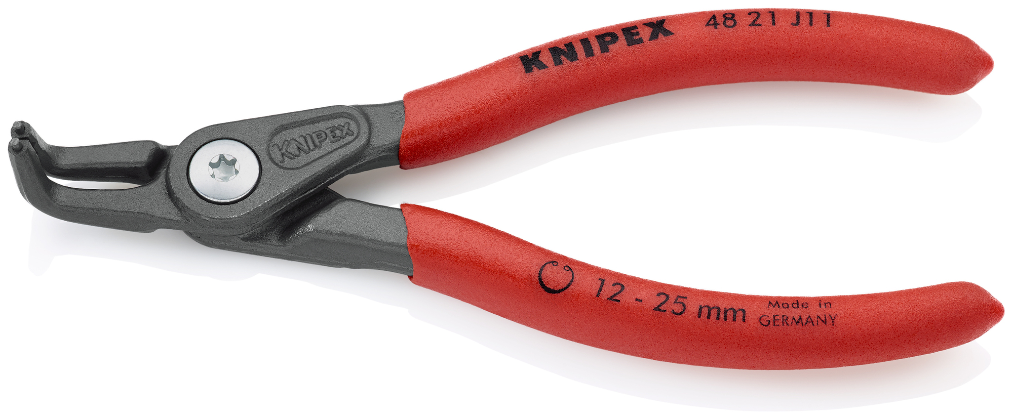 Internal 90° Angled Precision Snap Ring Pliers, 5 1/4 in., Non-slip plastic, 3/64 in. Tips, Bulk