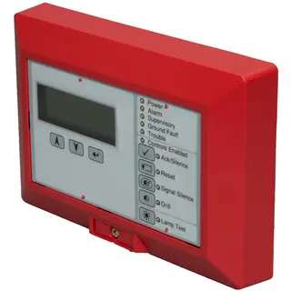 K-RLCD-CR R Series Remote Annunciator With Common Control, 24 V DC, 99/115 mA, Class A/Class B RS485 Wiring, LCD Display, CSFM 7120-1657: 0254