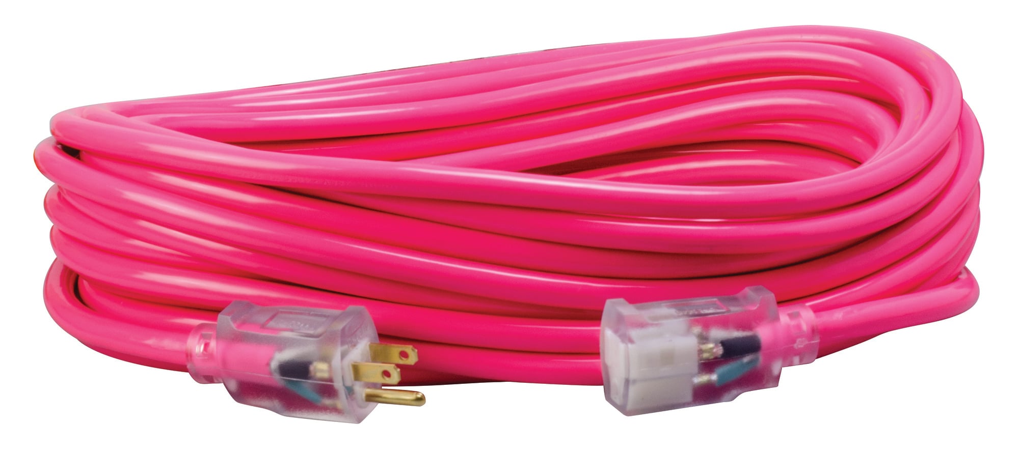 2578SW000A Type SJTW Heavy Duty Extension Cord With Lighting Ends, 125 V AC, 15 A, 50 ft L Cord, 3 Conductors