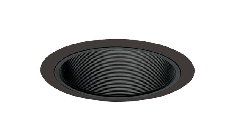 25 BBL Round Downlight Straight Baffle Trim, 6 in ID x 7-5/8 in OD, Incandescent Lamp, For Use With IC2, TC2, TC2R, IC22, IC22 W, IC22 S and IC22R Series Housing