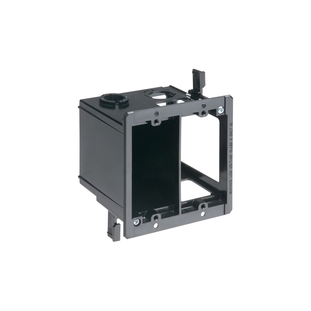 LVDR2 Low Voltage Power Box, Plastic, 20 cu-in Capacity, 2 Gangs, 2 Knockouts, 4.25 in L x 4.185 in W x 3.44 in H
