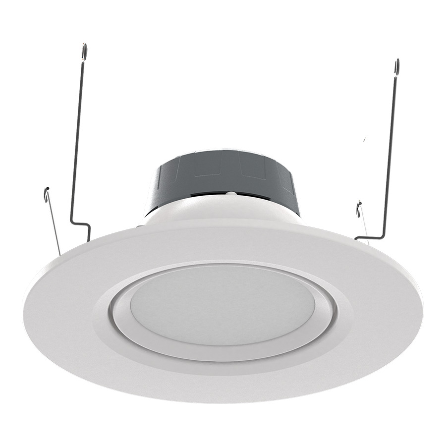 RA6R109FA120WS RA6 Retrofit Gimbal Lamp, 10 W, 75 W Incandescent Equivalent, E26 Lamp Base Lamp, Round Shape, 948 Lumens