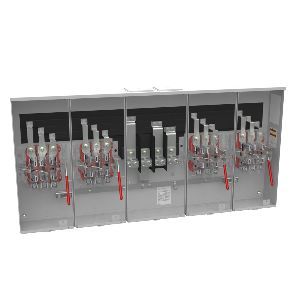 U2734-XT-K8 7 Term, Ringless, 2 Large Closing Plates, Lever Bypass, 4 Position, Double Connector, 4-600 kcmil