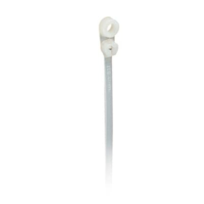 TY33M Ty-Rap Integrated Mounting Hole Cable Tie, 3.6 in L x 0.1 in W x 0.04 in THK, Nylon/Polyamide 6.6
